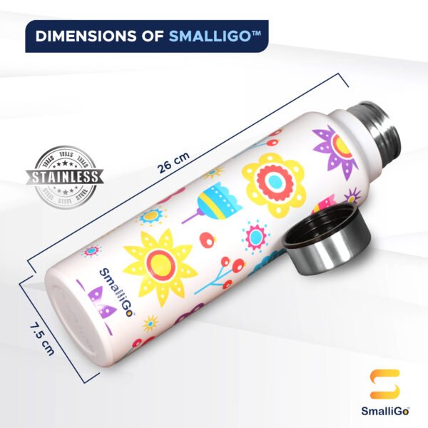 Rangoli Doodle - UV and 3D Designed Stainless Steel Water Bottle - Image 6