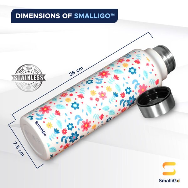 Flower Cluster - UV and 3D Designed Stainless Steel Water Bottle - Image 4