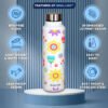 Rangoli Doodle - UV and 3D Designed Stainless Steel Water Bottle - Image 3